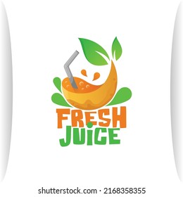 Fresh Orange Juice Logo Drink Brand Stock Vector (Royalty Free ...