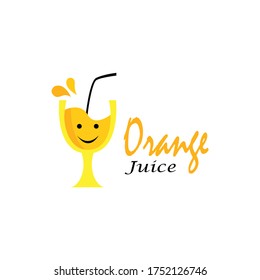 fresh orange juice logo template