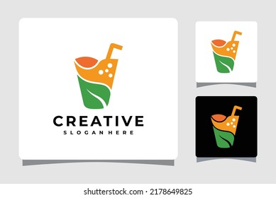 Fresh Orange Juice Logo Template Design Inspiration