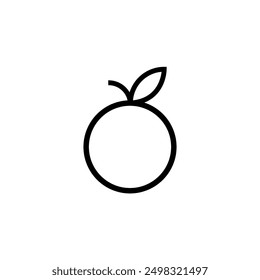 fresh orange lemon citrus fruit icon outline vector eps