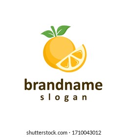 fresh orange logo design template