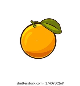 fresh orange logo vector illustration. fresh fruit logo.