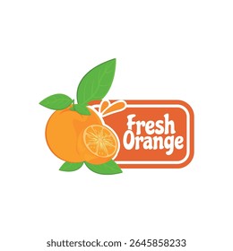 Fresh orange logo vector illustration