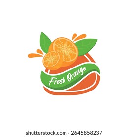 Fresh orange logo vector illustration