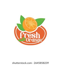 Fresh orange logo vector illustration