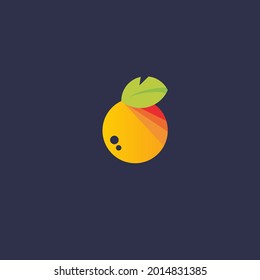 fresh orange modern logo design vector illustration