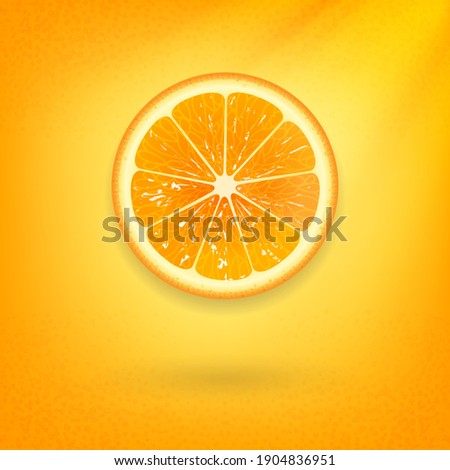 fresh orange on bright orange background