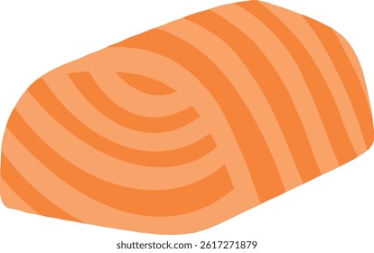 Fresh orange salmon clip art for sushi