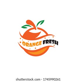 Fresh Orange simple and modern Logo Template Design Vector