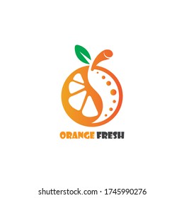 Fresh Orange simple and modern Logo Template Design Vector