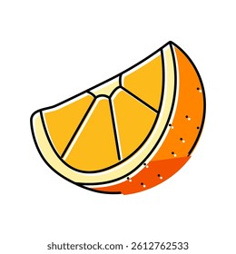 fresh orange slice color icon vector. fresh orange slice sign. isolated symbol illustration
