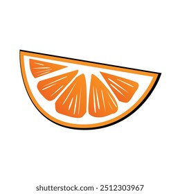 Fresh Orange Slice Design Free Vector