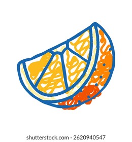 fresh orange slice doodle icon sketch vector. fresh orange slice sign. isolated symbol illustration