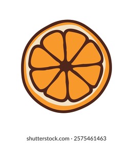 A fresh orange slice illustration, capturing the juicy and tangy essence of oranges. Perfect for promoting health, nutrition, and a refreshing lifestyle