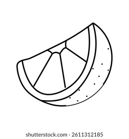 fresh orange slice line icon vector. fresh orange slice sign. isolated contour symbol black illustration