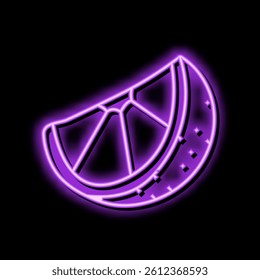 fresh orange slice neon light sign vector. fresh orange slice illustration
