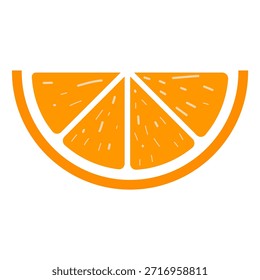Rebanada de naranja fresca para diseños y recetas de verano