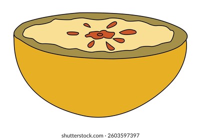 A fresh orange slice vector illustration