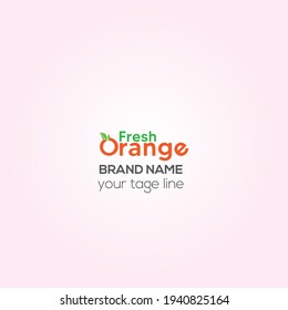 Diseño del logotipo del vector naranja fresco 