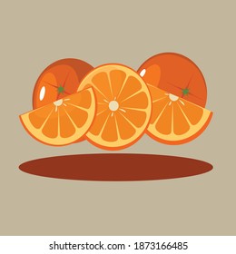 Fresh orange vector ready to serve