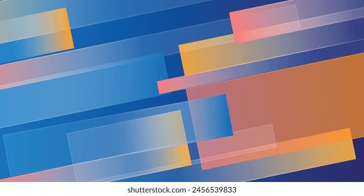 Fresh Orange Yellow Blue Background Banner Vector For PPT Social Media