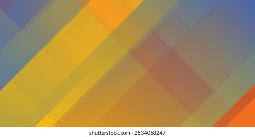 Vetor de banner de fundo azul amarelo alaranjado fresco para mídia social PPT