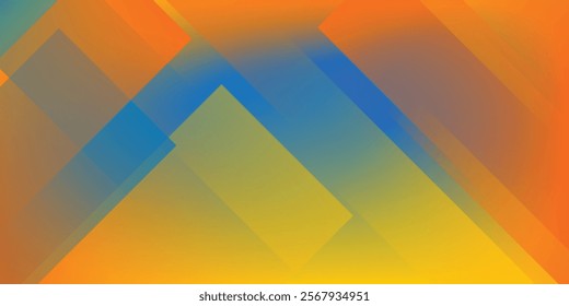 Fresh Orange Yellow Blue Background Banner Vector For PPT Social Media