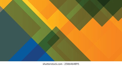 Fresh Orange Yellow Blue Background Banner Vector For PPT Social Media