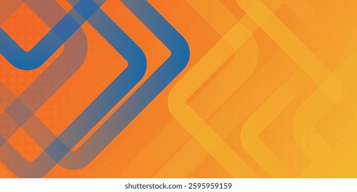 Fresh Orange Yellow and Blue Background Banner Vector For PPT, Social Media, presentation, cover, poster, banner, brochure, header, website