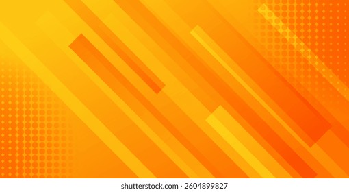 Fresh orange and yellow gradient abstract background with geometric shine and layered elements. Perfect vector design for presentations, modern graphics, web templates, banners, and digital artwork.