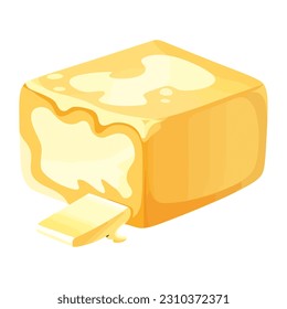 Fresh organic cheese slice icon isolated