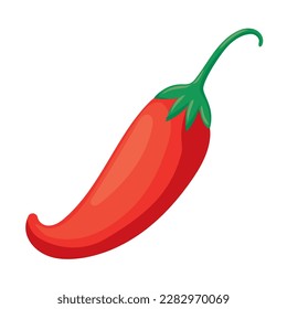 Fresh organic chili to cooking icon isolated