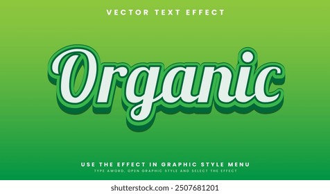 Fresh Organic editable text effect Template