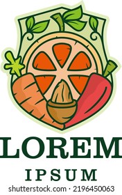 Fresh Organic Food Logo Template