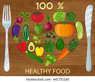 Fresh organic food.Set of vegetarian food . Vector vegetarian organic healthy food cuisine. organic natural realistic vegetable. Veggie Lover Elements