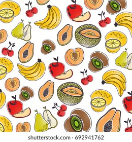 fresh organic fruit background