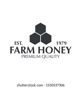 Fresh Organic Honey Logo Icons Honeycombs Stock Vector (Royalty Free ...