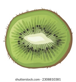 Fresh organic kiwi ripe and juicy isolated