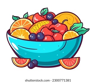 Fresh organic mixed fruits in a basket icon isolated