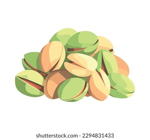 Fresh organic nuts snack, healthy and delicious icon isolated