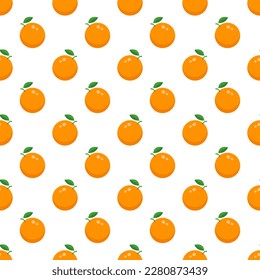 Fresh organic orange seamless pattern.