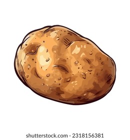 Fresh organic potato isolated icon design