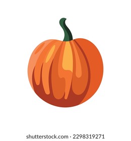 Fresh organic pumpkin over white. 3D Illustration