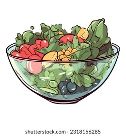 Fresh organic tomato salad, a healthy meal icon isolated