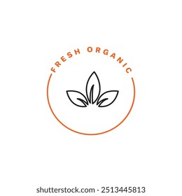 Icono de línea de Vector orgánico fresco