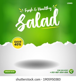 Fresh Organic Vegetable Delivery Social Media Post Template