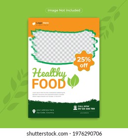 Fresh organic vegetable flyer template design