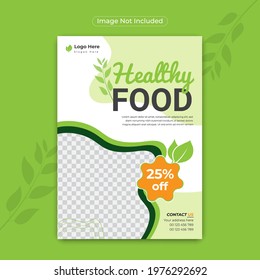 Fresh organic vegetable flyer template design