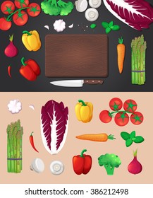 Fresh organic vegetables. Food background