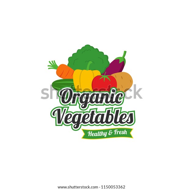 Fresh Organic Vegetables Logo Design Vector Stock Vector Royalty Free